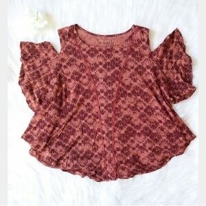 Free People Cold Shoulder Fall Top Tee